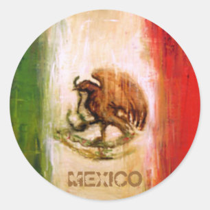 ADESIVO REDONDO BANDEIRA MEXICANA - ESTILO DE MÉXICO