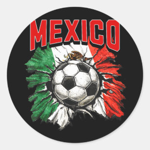 Adesivo Redondo bandeira mexicana futebol méxico orgulho copa famí