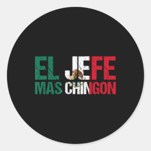 Adesivo Redondo Bandeira Mexicana Pride Cinco De Mayo El Jefe Mas