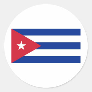 Adesivo Redondo Bandeira nacional de Cuba