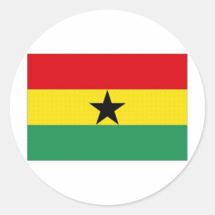 Adesivo Redondo Bandeira nacional de Ghana