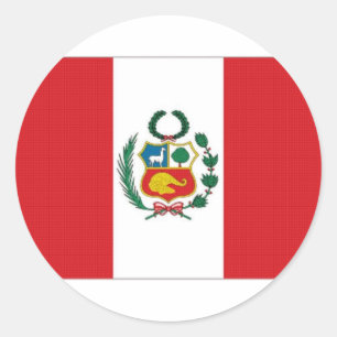 Adesivo Redondo Bandeira nacional de Peru