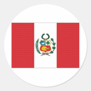 Adesivo Redondo Bandeira nacional de Peru