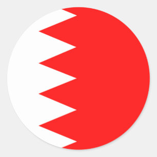 Adesivo Redondo Bandeira Nacional do Bahrein
