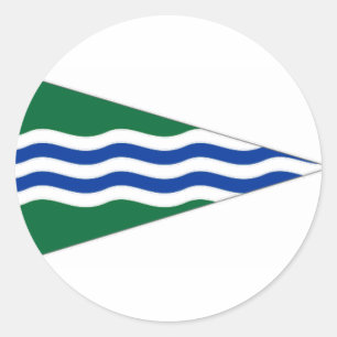 Adesivo Redondo Bandeira nacional do yacht club de Ireland