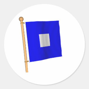 Adesivo Redondo Bandeira náutica 'P