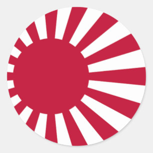 Adesivo Redondo Bandeira naval de Japão - bandeira japonesa de Su
