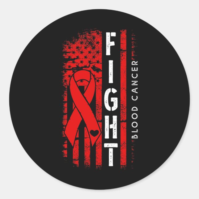 Adesivo Redondo Bandeira norte-americana desapontada Fita vermelha (Frente)