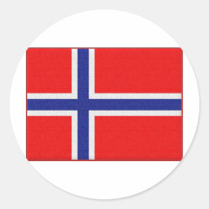 Adesivo Redondo Bandeira norueguesa