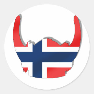 Adesivo Redondo Bandeira norueguesa do capacete de Noruega