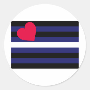 ADESIVO REDONDO BANDEIRA OFICIAL DE ORGULHO DE COURO