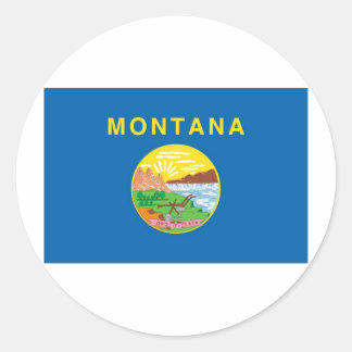Adesivo Redondo Bandeira Oficial do Estado de Montana