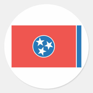 Adesivo Redondo Bandeira oficial do estado de Tennessee