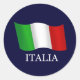 Adesivo Redondo Bandeira ondulada do melhor vendedor de Italia (Frente)