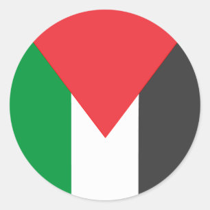 Adesivo Redondo Bandeira Palestina Livre sob medida
