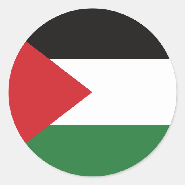 Adesivo Redondo Bandeira Palestina Livre sob medida (Frente)
