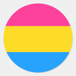 Adesivo Redondo Bandeira Pansexual do orgulho