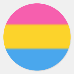 Adesivo Redondo Bandeira Pansexual do orgulho de Falln