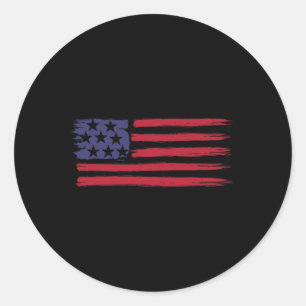 Adesivo Redondo Bandeira Para Homens Menino Legal Patriótico Usa F