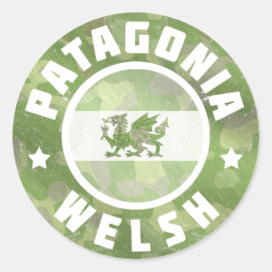 Adesivo Redondo Bandeira Patagonia Welsh Camo
