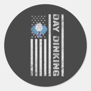 Adesivo Redondo Bandeira Patriótica Americana no Dia da Bateria