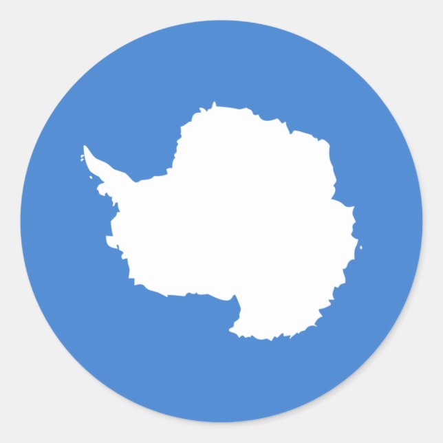Adesivo Redondo Bandeira Patriótica da Antártica (Frente)