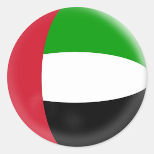 Adesivo Redondo bandeira pequena de 20 United Arab Emirates das