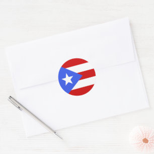 Adesivo Redondo bandeira Porto Rico