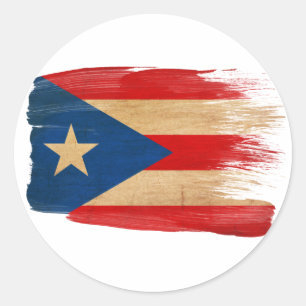 Adesivo Redondo Bandeira Porto Rico