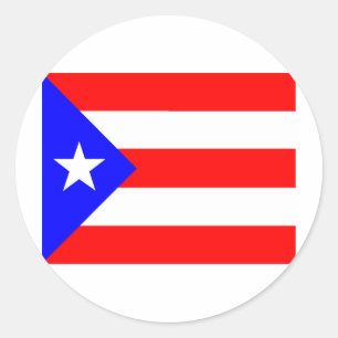 Adesivo Redondo Bandeira Porto Rico