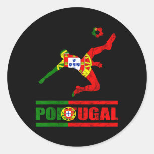 Adesivo Redondo Bandeira Portuguesa Portugal Futebol Orgulho Portu