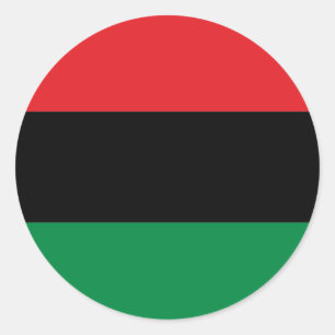 Adesivo Redondo Bandeira preta e verde vermelha