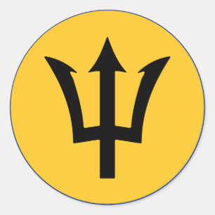 Adesivo Redondo Bandeira Round Barbados