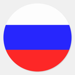 Adesivo Redondo Bandeira Russa