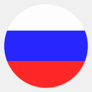 Adesivo Redondo Bandeira Russa