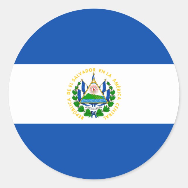 Adesivo Redondo Bandeira salvadorenha, Bandeira de El Salvador (Frente)