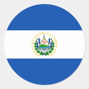 Adesivo Redondo Bandeira salvadorenha, Bandeira de El Salvador