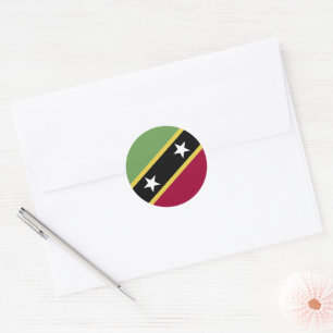 Adesivo Redondo bandeira santo Kitts e Nevis