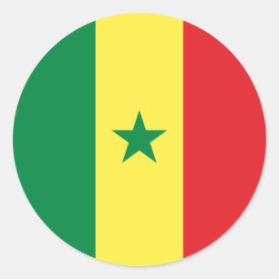 Adesivo Redondo Bandeira senegalesa, Bandeira do Senegal