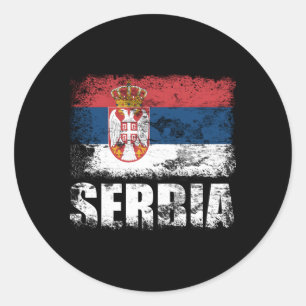 Adesivo Redondo Bandeira Sérvia Sinalizador Sérvio