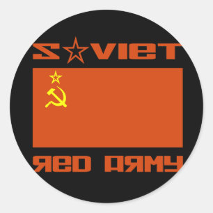 Adesivo Redondo Bandeira soviética do exército vermelho