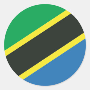 Adesivo Redondo Bandeira tanzaniana