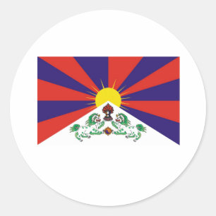 ADESIVO REDONDO BANDEIRA TIBETANA
