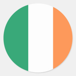 Adesivo Redondo Bandeira tricolor irlandesa patriótica Dia de São 