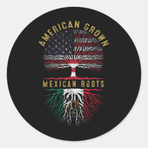 Adesivo Redondo Bandeira Usa Árvore Aflita Americana Cultivada Raí