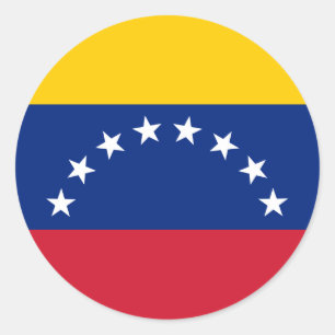 Adesivo Redondo Bandeira Venezuela (venezuelana)