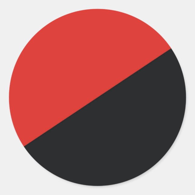 Adesivo Redondo bandeira vermelha (Frente)