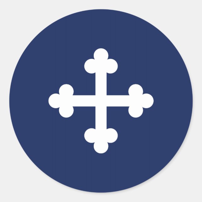 Adesivo Redondo Bandeja Azul (Frente)