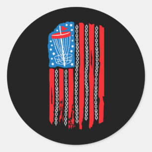 Adesivo Redondo Bandeja Cesta De Golfe 4º De Julho Homens Golfin