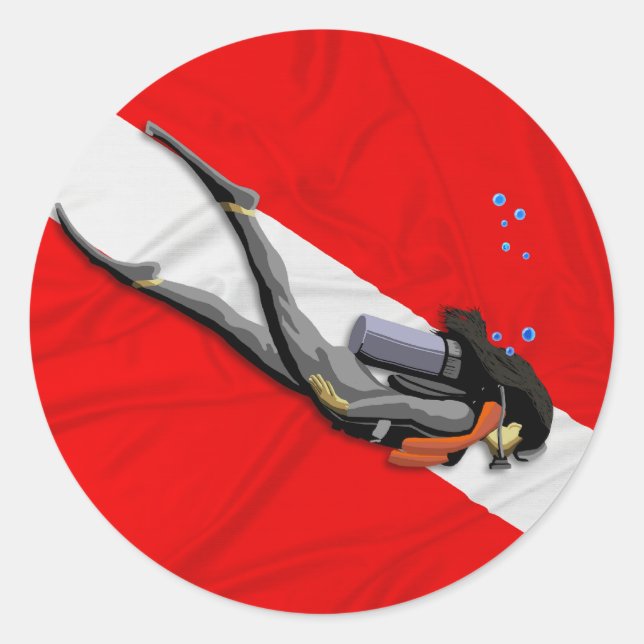 Adesivo Redondo Bandeja De Mergulho E De Disco Enrugado (Frente)